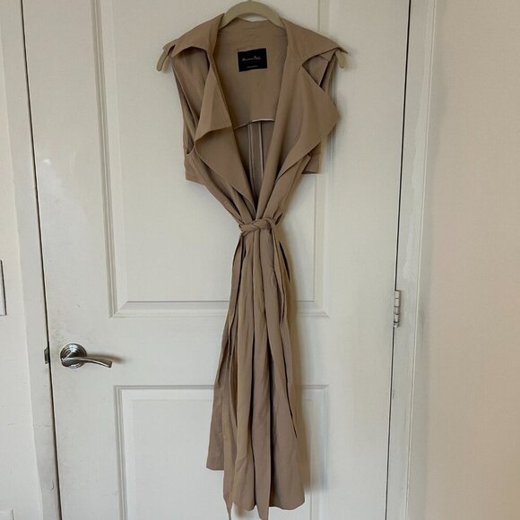 Massimo Dutti Sleeveless Trench Coat Small - Picture 1 of 7